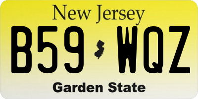 NJ license plate B59WQZ
