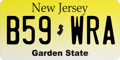 NJ license plate B59WRA