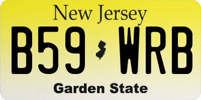 NJ license plate B59WRB