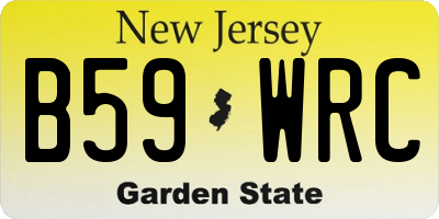 NJ license plate B59WRC