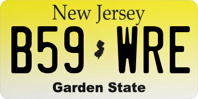NJ license plate B59WRE