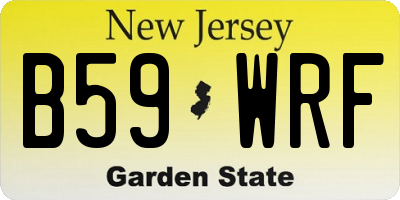 NJ license plate B59WRF