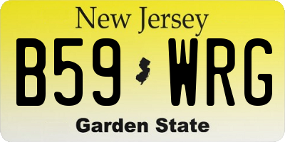 NJ license plate B59WRG
