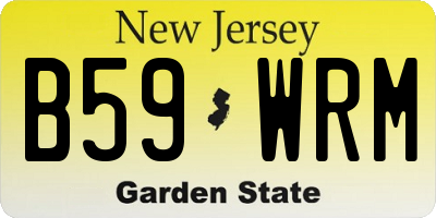 NJ license plate B59WRM