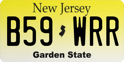 NJ license plate B59WRR