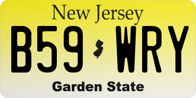 NJ license plate B59WRY
