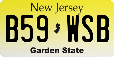 NJ license plate B59WSB