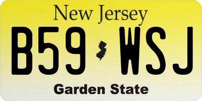 NJ license plate B59WSJ