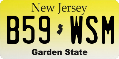 NJ license plate B59WSM