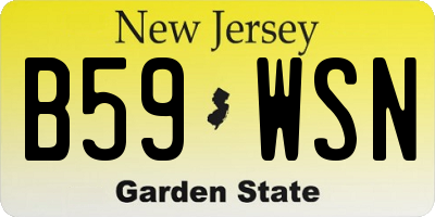 NJ license plate B59WSN
