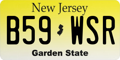 NJ license plate B59WSR