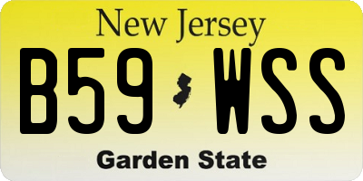 NJ license plate B59WSS