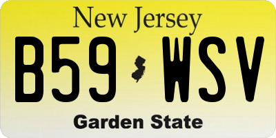 NJ license plate B59WSV