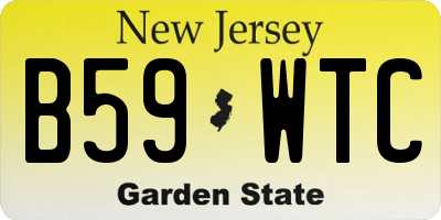 NJ license plate B59WTC
