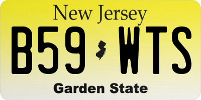 NJ license plate B59WTS