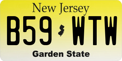 NJ license plate B59WTW