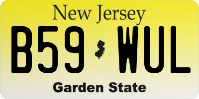 NJ license plate B59WUL