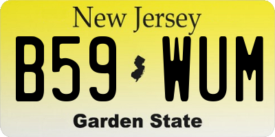 NJ license plate B59WUM