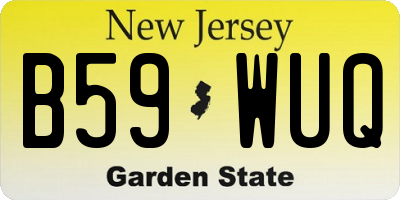NJ license plate B59WUQ