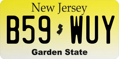 NJ license plate B59WUY