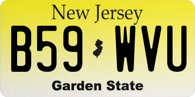 NJ license plate B59WVU