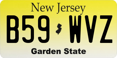 NJ license plate B59WVZ