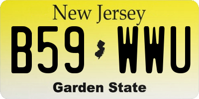 NJ license plate B59WWU
