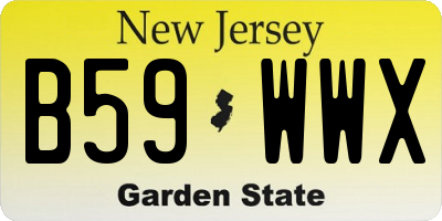 NJ license plate B59WWX