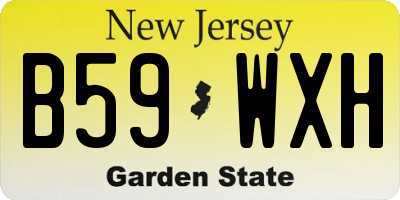 NJ license plate B59WXH