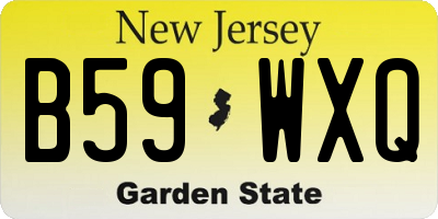 NJ license plate B59WXQ