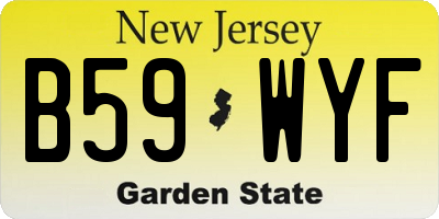 NJ license plate B59WYF