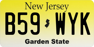 NJ license plate B59WYK