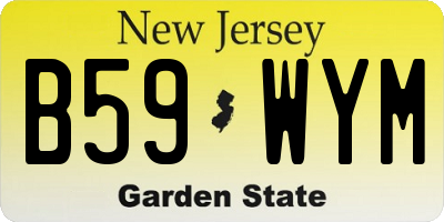 NJ license plate B59WYM