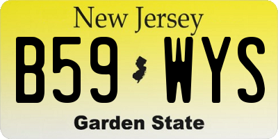 NJ license plate B59WYS