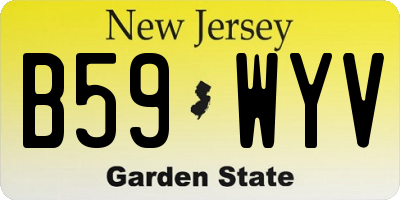 NJ license plate B59WYV