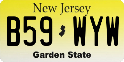 NJ license plate B59WYW