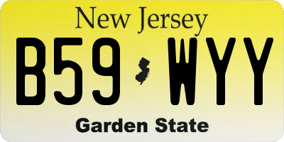 NJ license plate B59WYY