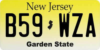 NJ license plate B59WZA