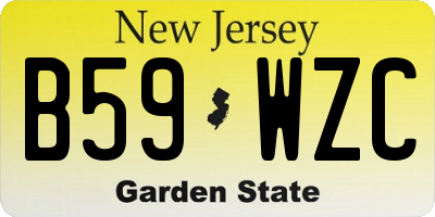NJ license plate B59WZC