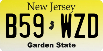 NJ license plate B59WZD