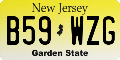 NJ license plate B59WZG