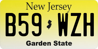 NJ license plate B59WZH