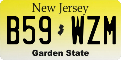 NJ license plate B59WZM