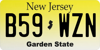 NJ license plate B59WZN