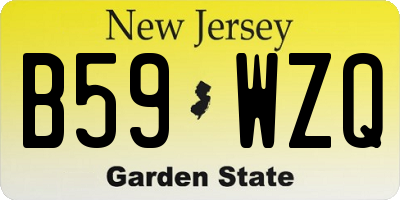 NJ license plate B59WZQ