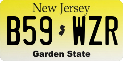 NJ license plate B59WZR