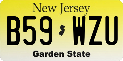 NJ license plate B59WZU
