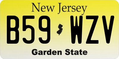 NJ license plate B59WZV