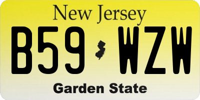 NJ license plate B59WZW