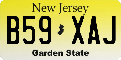NJ license plate B59XAJ